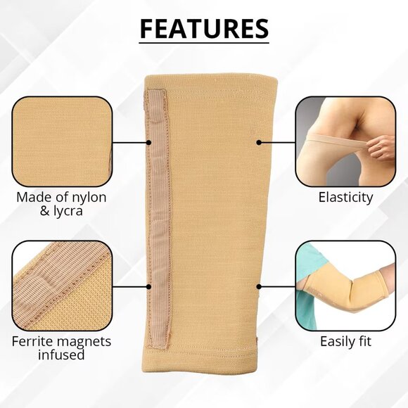 Set of 2 Elastic Elbow Support Sleeve Compression - (L/XL) - Picture 3 of 7